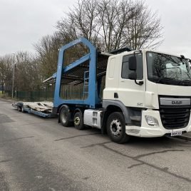 64 plate euro 6 DAF CF460 6X2 LOHR CAR/COMMERCIAL CARRIER UNDER 4 MTS