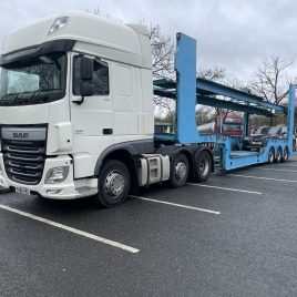 66 PLATE DAF XF 460 EURO 6 6X2 IMMACULATE WITH TRANSPORTER ENGINEERING VAN CARRIER TESTED APRIL 24